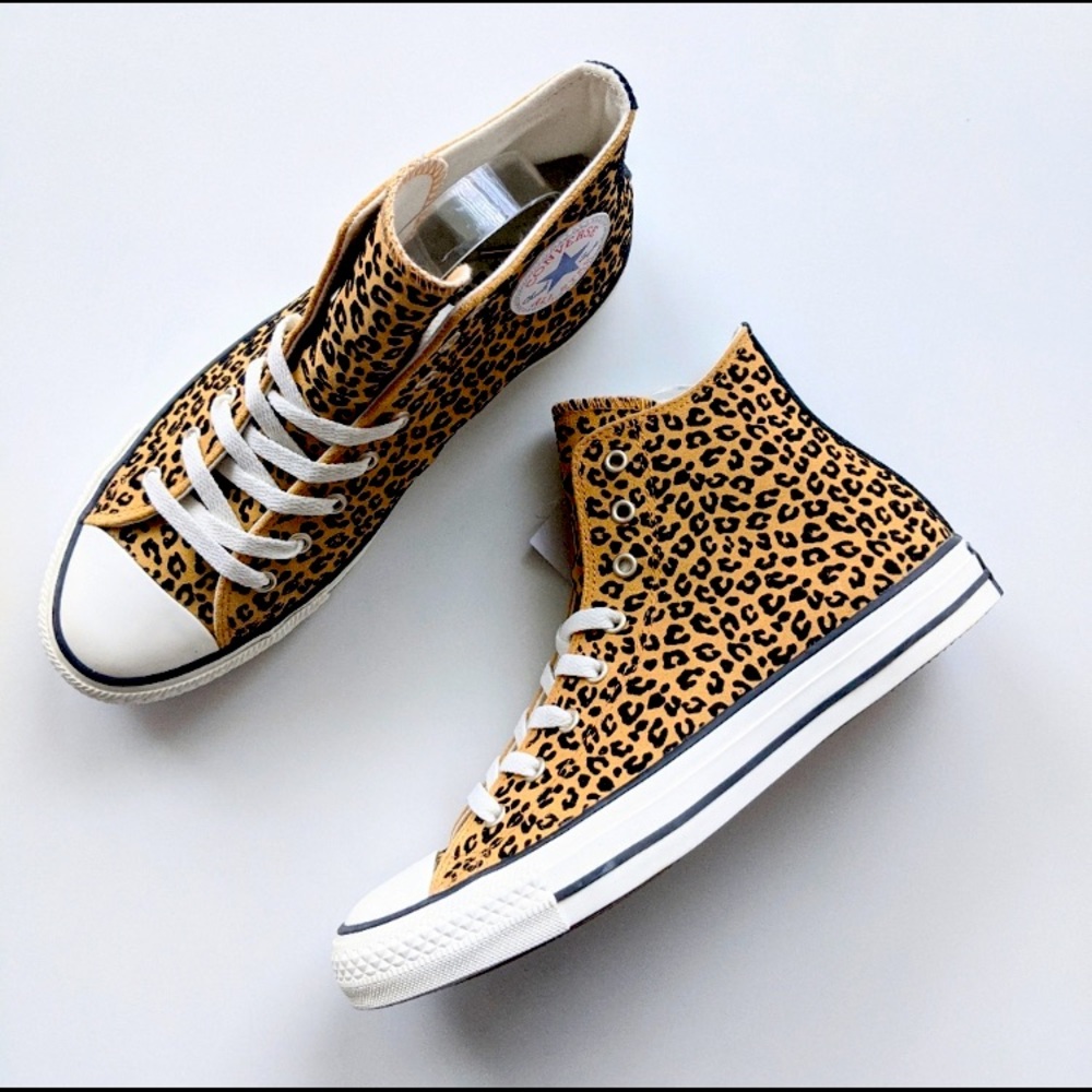 Converse CTAS Hi Yellow/Black/Egret Leopard